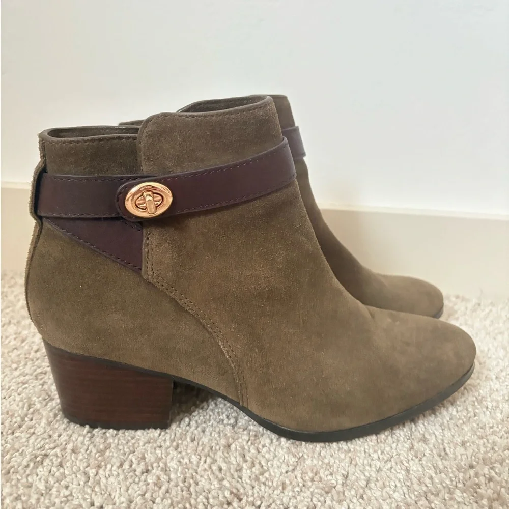 Coach Patricia Suede Ankle Boot With 2